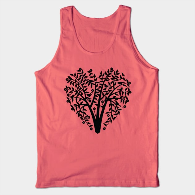 Tree Heart Tank Top by TruckerJunk